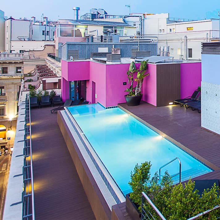 References Hotel Barcelona Catedral Spain Myrtha Pools